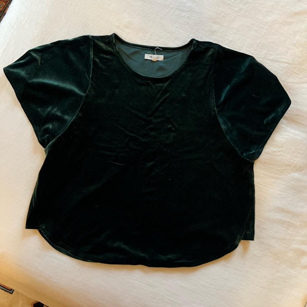 Green  Velvet Madewell Blouse